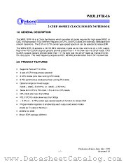 W83L197R-16 datasheet pdf Winbond Electronics