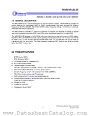 W83195AR-25 datasheet pdf Winbond Electronics