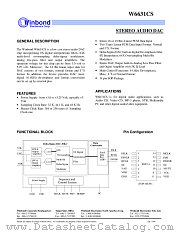 W6631CS datasheet pdf Winbond Electronics