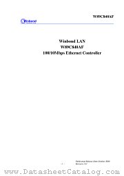 W89C840AF datasheet pdf Winbond Electronics