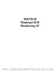 W83781D datasheet pdf Winbond Electronics