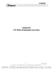 W90210F datasheet pdf Winbond Electronics