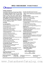 W99200F datasheet pdf Winbond Electronics