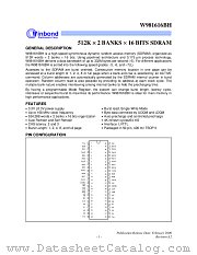 W981616BH datasheet pdf Winbond Electronics