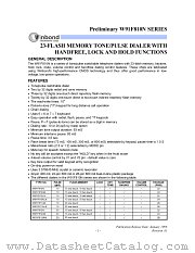 W91F81XN datasheet pdf Winbond Electronics