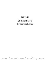 W81281 datasheet pdf Winbond Electronics