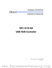 W81181 datasheet pdf Winbond Electronics