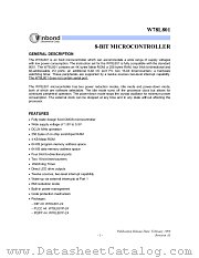 W78L801/P/F datasheet pdf Winbond Electronics
