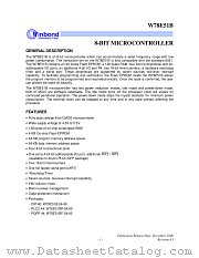 W78E51B/BP/BF datasheet pdf Winbond Electronics