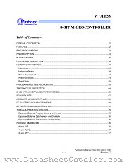 W77LE58/P/F datasheet pdf Winbond Electronics