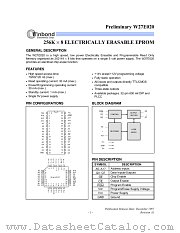 W27E020,P datasheet pdf Winbond Electronics