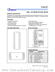 W24L257,S datasheet pdf Winbond Electronics