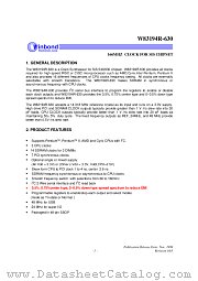 W83194R-630 datasheet pdf Winbond Electronics