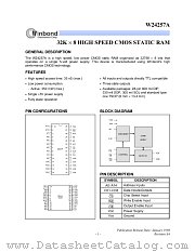 W24257AS,Q datasheet pdf Winbond Electronics