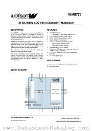 WM8773 datasheet pdf Wolfson