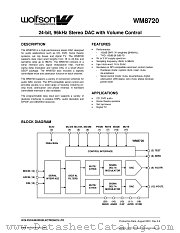 WM8720 datasheet pdf Wolfson