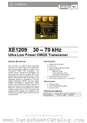 XE1209 datasheet pdf Xemics
