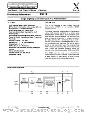X9118 datasheet pdf Xicor