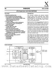X4043 datasheet pdf Xicor