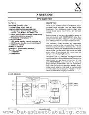 X4005 datasheet pdf Xicor