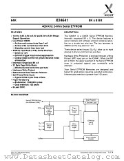 X24641 datasheet pdf Xicor