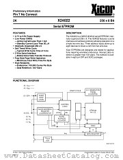X24022 datasheet pdf Xicor