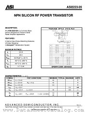 ASI2223-20 datasheet pdf Advanced Semiconductor