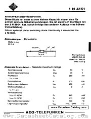 1N4151 datasheet pdf AEG-TELEFUNKEN