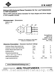 2N4427 datasheet pdf AEG-TELEFUNKEN