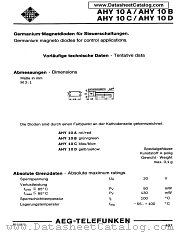 AHY10C datasheet pdf AEG-TELEFUNKEN