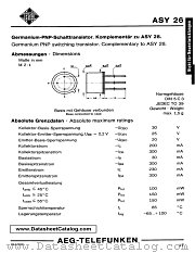 ASY26 datasheet pdf AEG-TELEFUNKEN