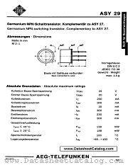 ASY29 datasheet pdf AEG-TELEFUNKEN