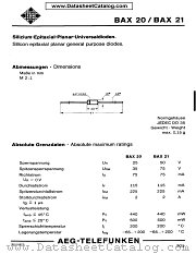 BAX20 datasheet pdf AEG-TELEFUNKEN