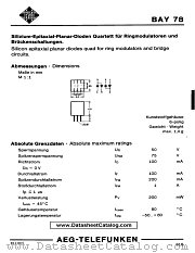 BAY78 datasheet pdf AEG-TELEFUNKEN
