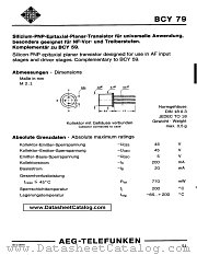 BCY79 datasheet pdf AEG-TELEFUNKEN