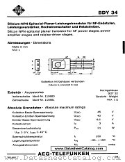 BDY34 datasheet pdf AEG-TELEFUNKEN