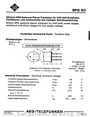 BFS50 datasheet pdf AEG-TELEFUNKEN