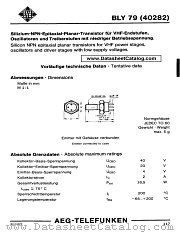 BLY79 datasheet pdf AEG-TELEFUNKEN