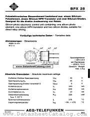 BPX28 datasheet pdf AEG-TELEFUNKEN