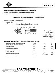 BPX37 datasheet pdf AEG-TELEFUNKEN