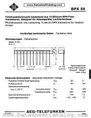 BPX58 datasheet pdf AEG-TELEFUNKEN
