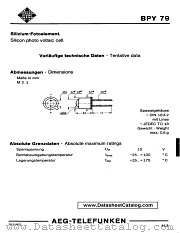 BPY79 datasheet pdf AEG-TELEFUNKEN