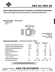 BSX68 datasheet pdf AEG-TELEFUNKEN