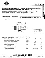 BSX80 datasheet pdf AEG-TELEFUNKEN