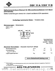 CGY11A datasheet pdf AEG-TELEFUNKEN