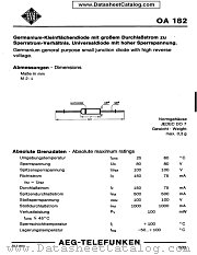 OA182 datasheet pdf AEG-TELEFUNKEN