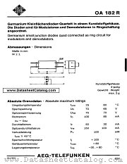 OA182R datasheet pdf AEG-TELEFUNKEN