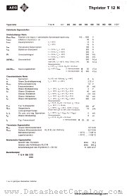 T12N900 datasheet pdf AEG-TELEFUNKEN