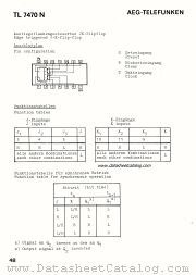 TL7470N datasheet pdf AEG-TELEFUNKEN