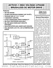 ACT5101-1 datasheet pdf Aeroflex Circuit Technology